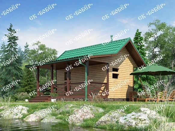 Сруб бани из бруса 5х6