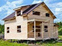 Сруб дома из бруса 8x7 в Тучково