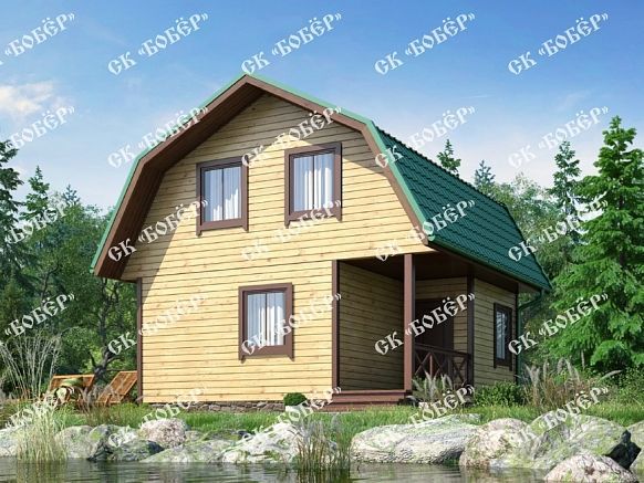 Маленький дом из бруса 6х6