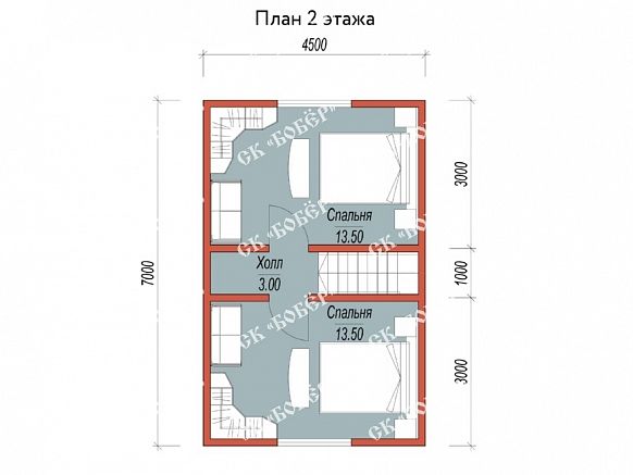 Сруб из бруса 7х8. фото