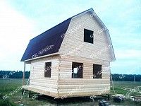 Сруб дома из бруса 6x6 в Рощино
